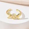 Brass Cuff Open Rings for Women RJEW-L343-10G-2