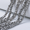 Electroplate Glass Beads Strands EGLA-A034-J10mm-Y01-1