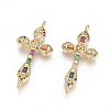 Brass Micro Pave Cubic Zirconia Links X-ZIRC-O034-16G-1