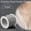 1Roll Stainless Steel Snake Chains STAS-BBC0006-87B-2