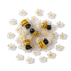 5Pcs Handmade 3D Bees Lampwork Beads & 50Pcs Flower Millefiori Glass Beads Sets LAMP-YW0001-63-1