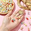 100Pcs 10 Colors Acrylic Pendants PALLOY-CJ00058-4