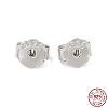 Rhodium Plated 925 Sterling Silver Friction Ear Nuts X-FIND-Z008-01P-1
