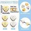 4Pcs 2 Colors 304 Stainless Steel Beads STAS-TA0002-75-3