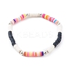 Handmade Polymer Clay Heishi Beaded Stretch Bracelets BJEW-JB06146-05-1