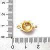 Brass Micro Pave Clear Cubic Zirconia Connector Charms KK-I276-12G-02-3