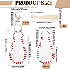 Baseball Theme DIY Luggage Tag Making Kits DIY-CL0002-24A-2