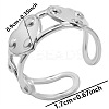 Minimalist Heart 304 Stainless Steel Cuff Rings HW4093-1-1