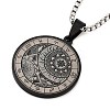 Retro Mandala 201 Stainless Steel Box Chain Constellation Pendant Necklaces for Women Men LS-NJEW-M223-01E-2