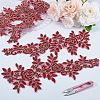 Flower Polyester Embroidery Lace Appliques DIY-WH20011-03E-4