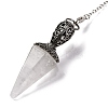 Natural Quartz Crystal Pointed Hexagonal Cone Dowsing Pendulums G-Q184-03H-AS-4