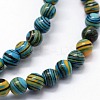 Synthetic Malachite Beads Strands G-I199-32-10mm-E-3