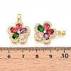 Brass Micro Pave Cubic Zirconia Pendants KK-N257-34G-3