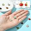 10Pcs 10 Styles Mixed Gemstone Half Round Charms G-CJ0001-81-8