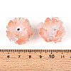 Polymer Clay Rhinestone Beads with Embossed Resin Roses RESI-T059-04J-3