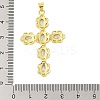 Rack Plating Brass Clear Cubic Zirconia Pendants KK-S380-32G-A-3