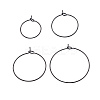 24Pcs 4 Size 316L Surgical Stainless Steel Hoop Earring Findings X1-STAS-ZZ0001-03EB-1