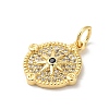 Rack Plating Brass Cubic Zirconia Pendants KK-Z056-26G-2