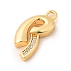 Brass Micro Pave Cubic Zirconia Pendants KK-C117-12G-R-2
