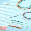Natural Red Aventurine & Green Aventurine & Amethyst & Rose Quartz & Synthetic Turquoise Chips Beaded Necklaces NJEW-FS00013-6