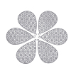 430 Stainless Steel Filigree Pendants STAS-S108-25A-01-1