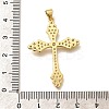 Rack Plating Brass Micro Pave Cubic Zirconia Pendants KK-L226-005G-11-3