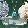1Pc Rhodium Plated 925 Sterling Silver 5 Prongs Pendant Blank Cabochon Settings FIND-GO0001-75-4