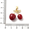 Brass Resin Pendants LS-KK-D383-01G-01-3