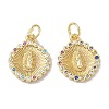 Holy Virgin Theme Brass Cubic Zirconia Pendants KK-L253-32G-04-1