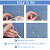 40Pcs Flat Round 304 Stainless Steel Charm Rhinestone Settings DIY-UN0002-71-6