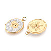 304 Stainless Steel and Polymer Clay Crystal Rhinestone Pendants STAS-T069-60D-2