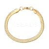 304 Stainless Steel Flat Snake Chain Bracelets BJEW-C134-01B-G-4