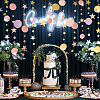 3Pcs 3 Style Paper Glitter Circle Star Garland HJEW-PH0001-50-2