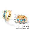 Circle Brass Micro Pave Cubic Zirconia Hoop Earrings for Women PS5646-4-1