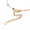 Stainless Steel Satellite Chain Anklets X-AJEW-AN00422-3