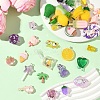 10Pcs 10 Styles Opaque & Transparent Resin Pendants RESI-YW0005-18-5
