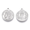 Non-Tarnish 304 Stainless Steel Pendants STAS-T064-23P-2