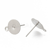 Non-Tarnish 304 Stainless Steel Stud Earring Settings STAS-T031-19-10mm-2
