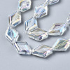 Electroplate Glass Beads Strands X-EGLA-N008-009-A01-3