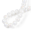 Electroplate Opaque Glass Beads Strands X-GLAA-T032-P8mm-AB02-5