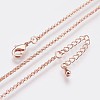 Long-Lasting Plated Brass Cable Chain Necklaces NJEW-K112-10RG-NF-1