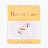 Brass Stud Earring Findings X-KK-S345-268A-G-3