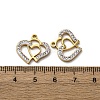 304 Stainless Steel Clay Rhinestone Pendants STAS-P406-17E-G-3