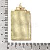Brass Micro Pave Cubic Zirconia Pendant with Enamel KK-H458-02G-G01-3