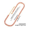 Brass Pave Rectangle Cubic Zirconia Tennis Necklaces for Women PW2283-2-1