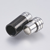 304 Stainless Steel Magnetic Clasps with Glue-in Ends STAS-F139-074B-3