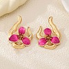 Flower Iron Enamel Stud Earrings FS-WG40D44-05-1