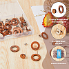 DICOSMETIC 40Pcs 2 Style Walnut Wood Stud Earring Findings DIY-DC0001-70-4
