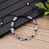 Alloy Beads Braided Bead Bracelets FS-WGCC9A2-04-1