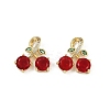 Brass Micro Pave Cubic Zirconia Pendants KK-C093-22G-1